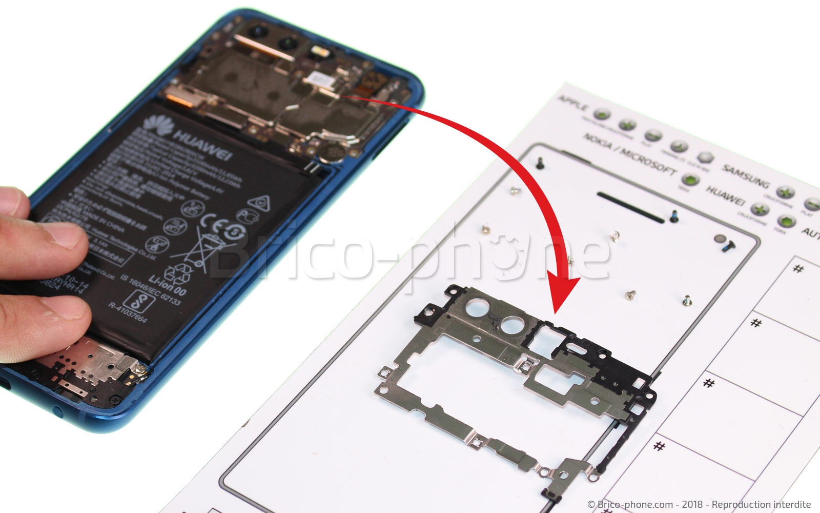 Changement d'écran (vitre+LCD) sur Honor 9 photo 3