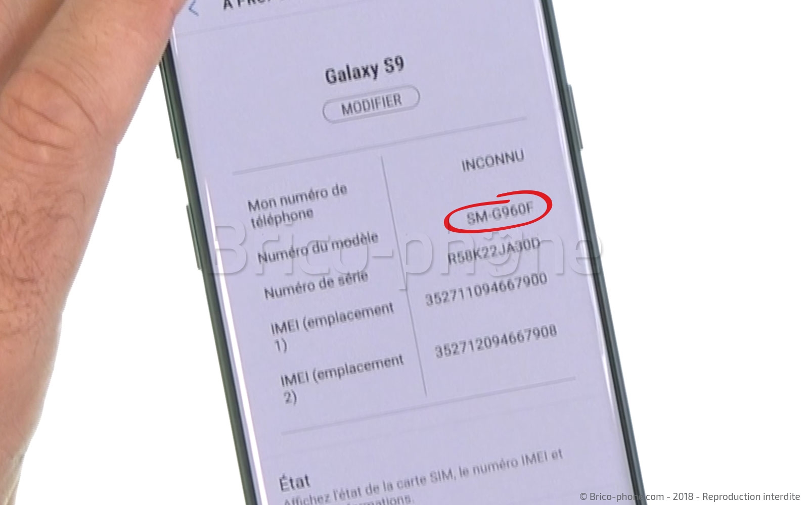 Changement de double caméra avant sur Galaxy S9 photo 1