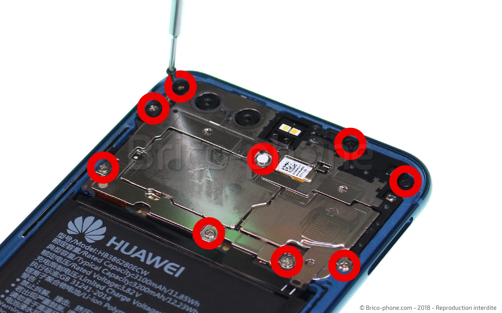 Changement du connecteur de charge sur Honor 9 photo 1