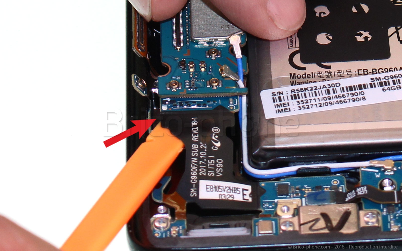 Changement d'écran (vitre+AMOLED) sur Galaxy S9 photo 2