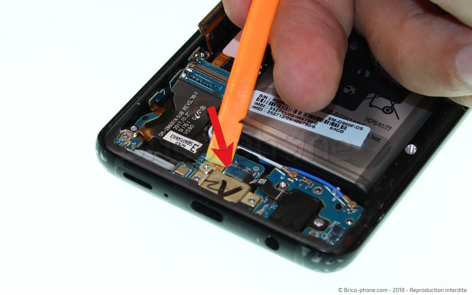 Changement d'écran (vitre+AMOLED) sur Galaxy S9 photo 2