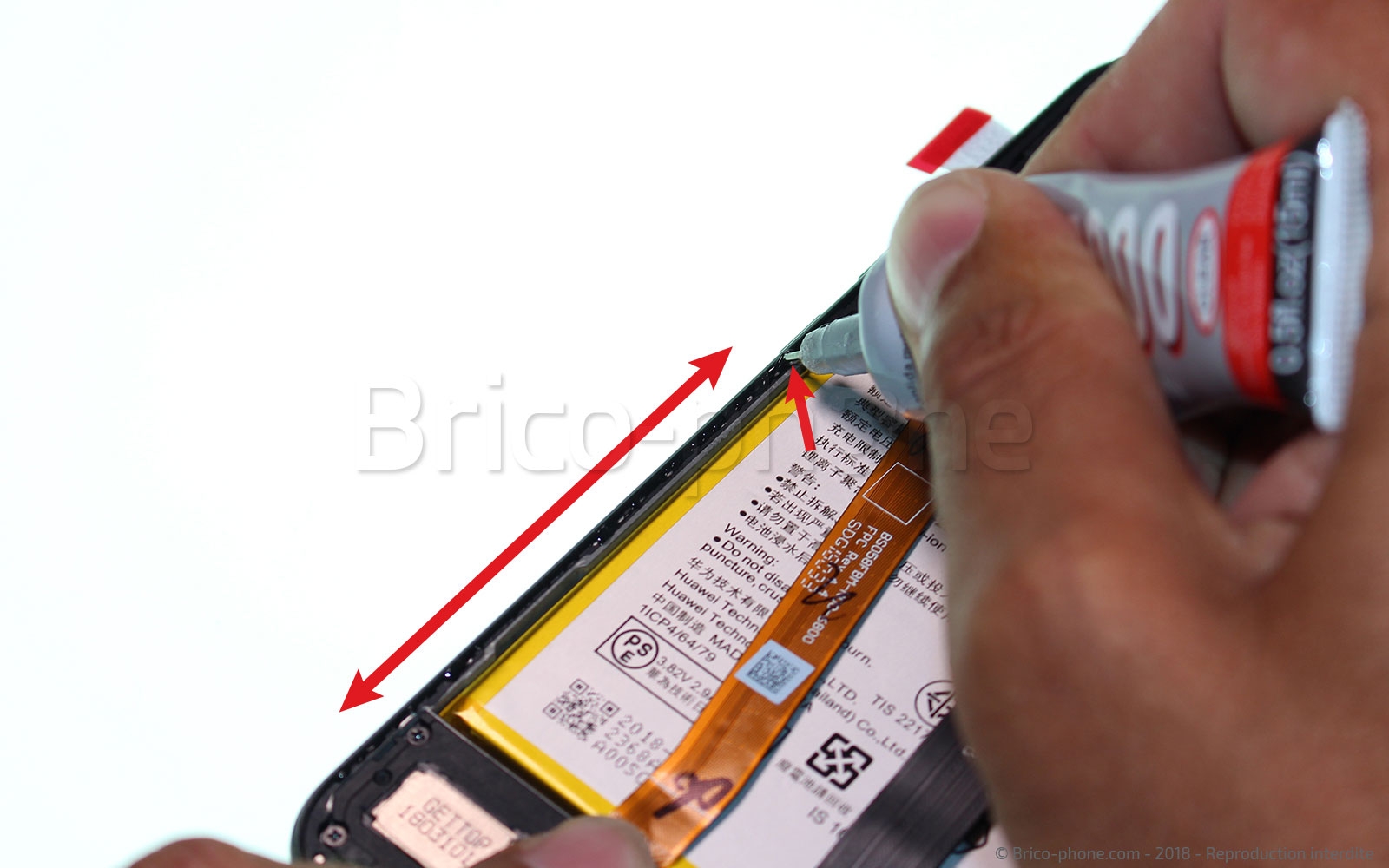 Changement de vitre arrière sur P20 lite photo 1