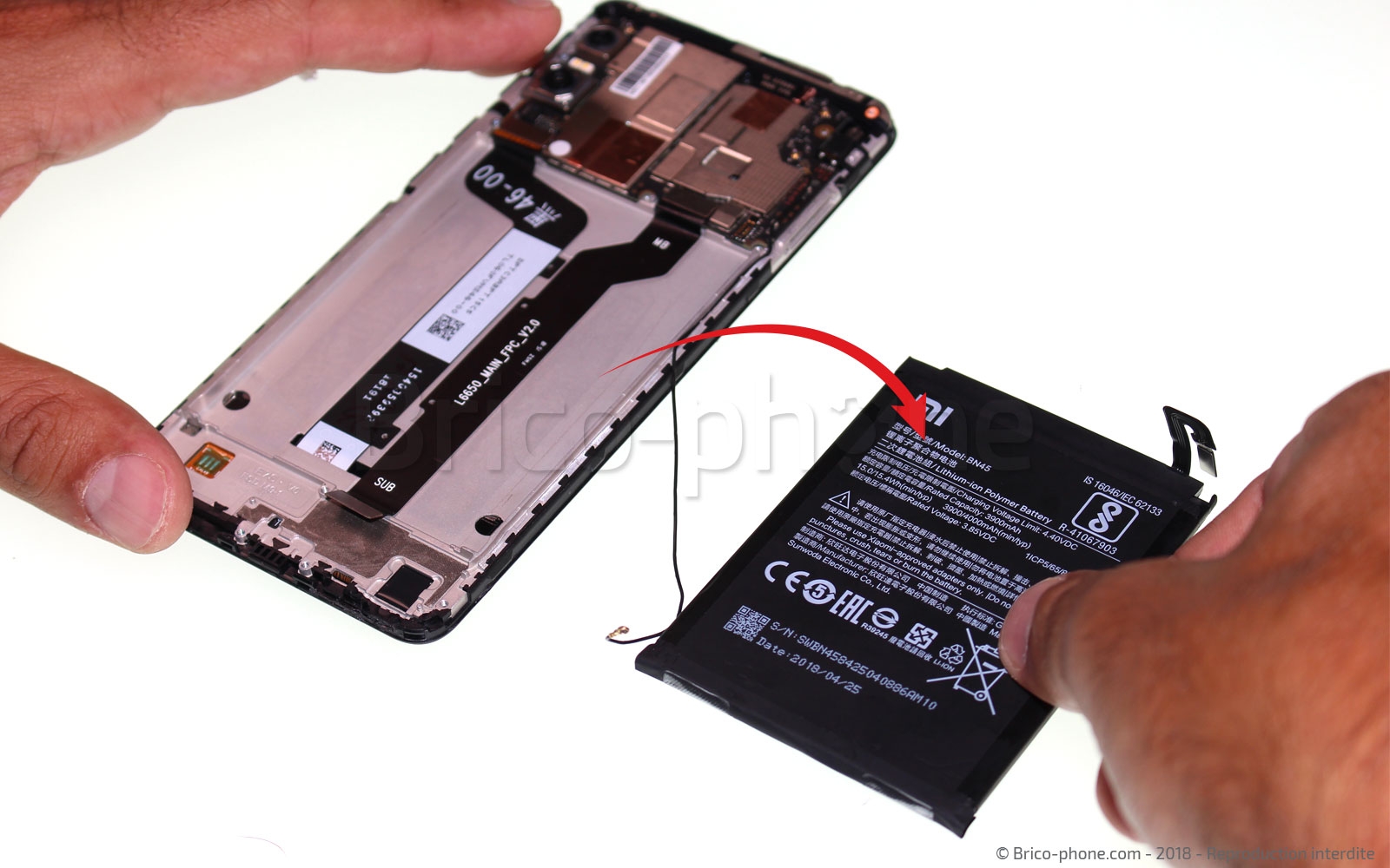 Changement de batterie sur Redmi Note 5 photo 2