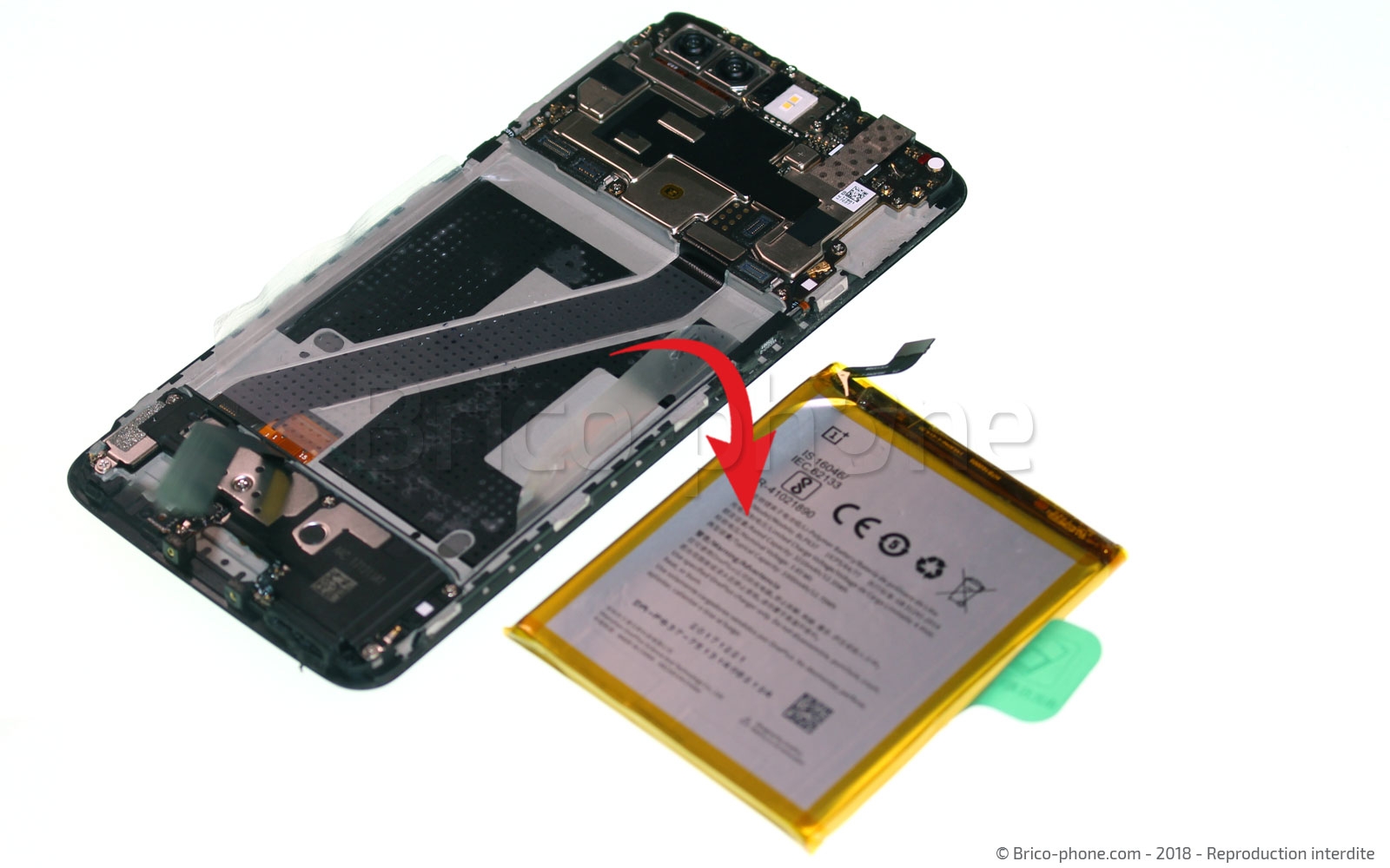 Changement de batterie sur OnePlus 5T photo 2