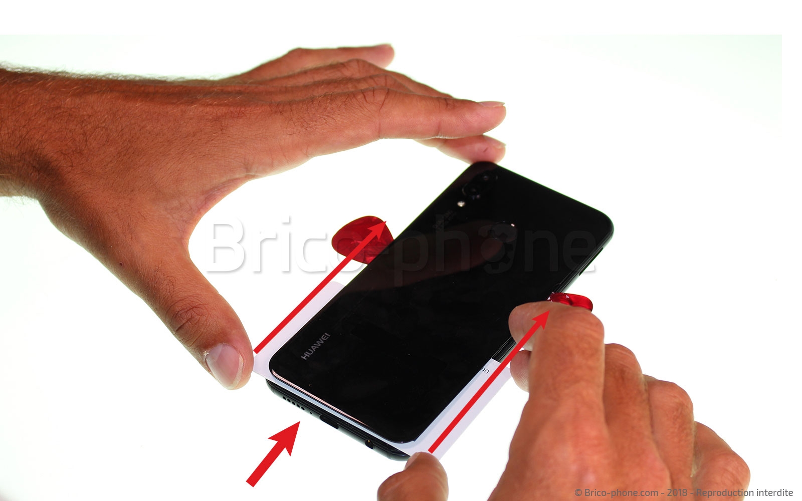 Changement du connecteur de charge et prise Jack sur P20 lite photo 2