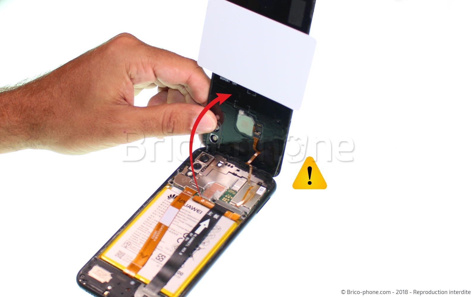 Changement du connecteur de charge et prise Jack sur P20 lite photo 4