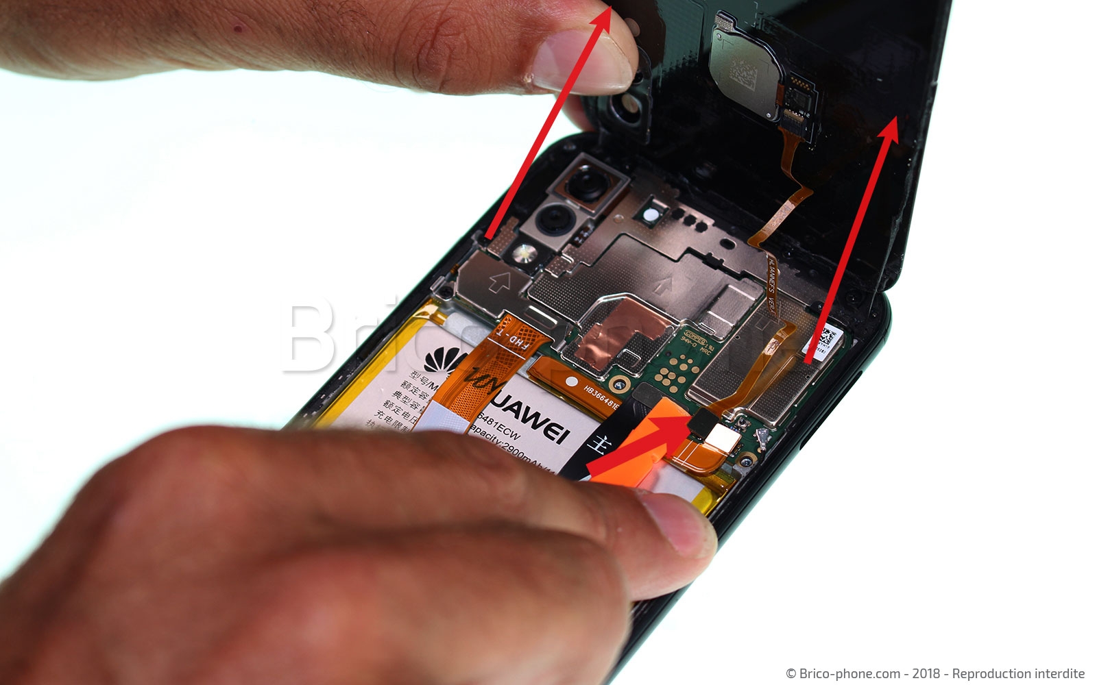 Changement du connecteur de charge et prise Jack sur P20 lite photo 1