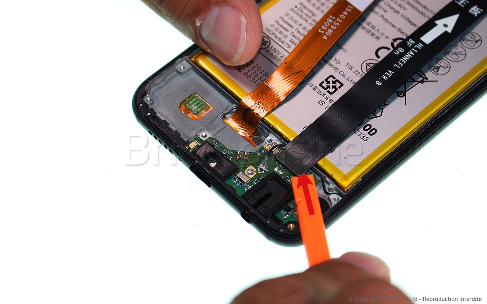 Changement du connecteur de charge et prise Jack sur P20 lite photo 1