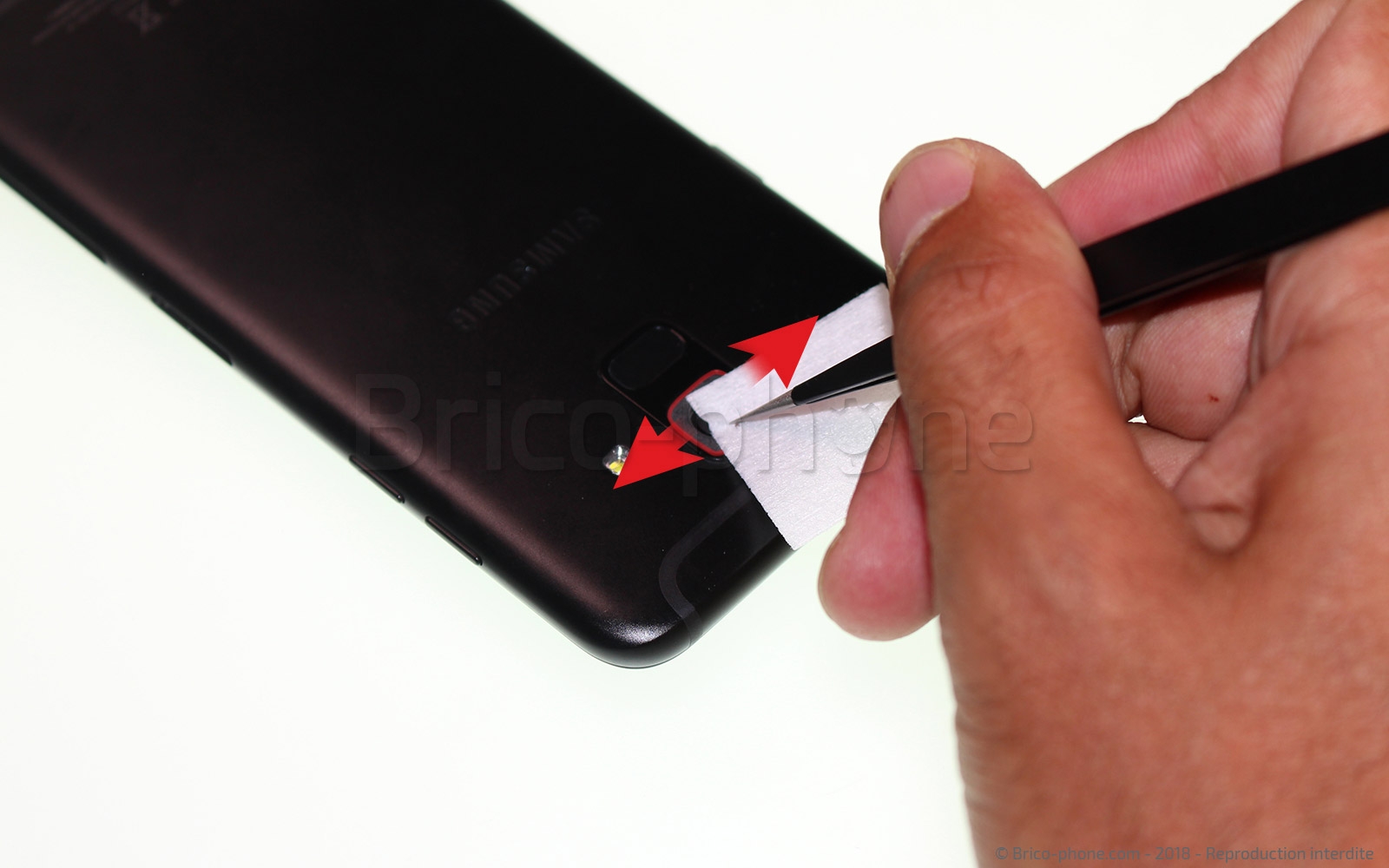 Changement de lentille de caméra arrière sur Galaxy A6 2018 photo 3