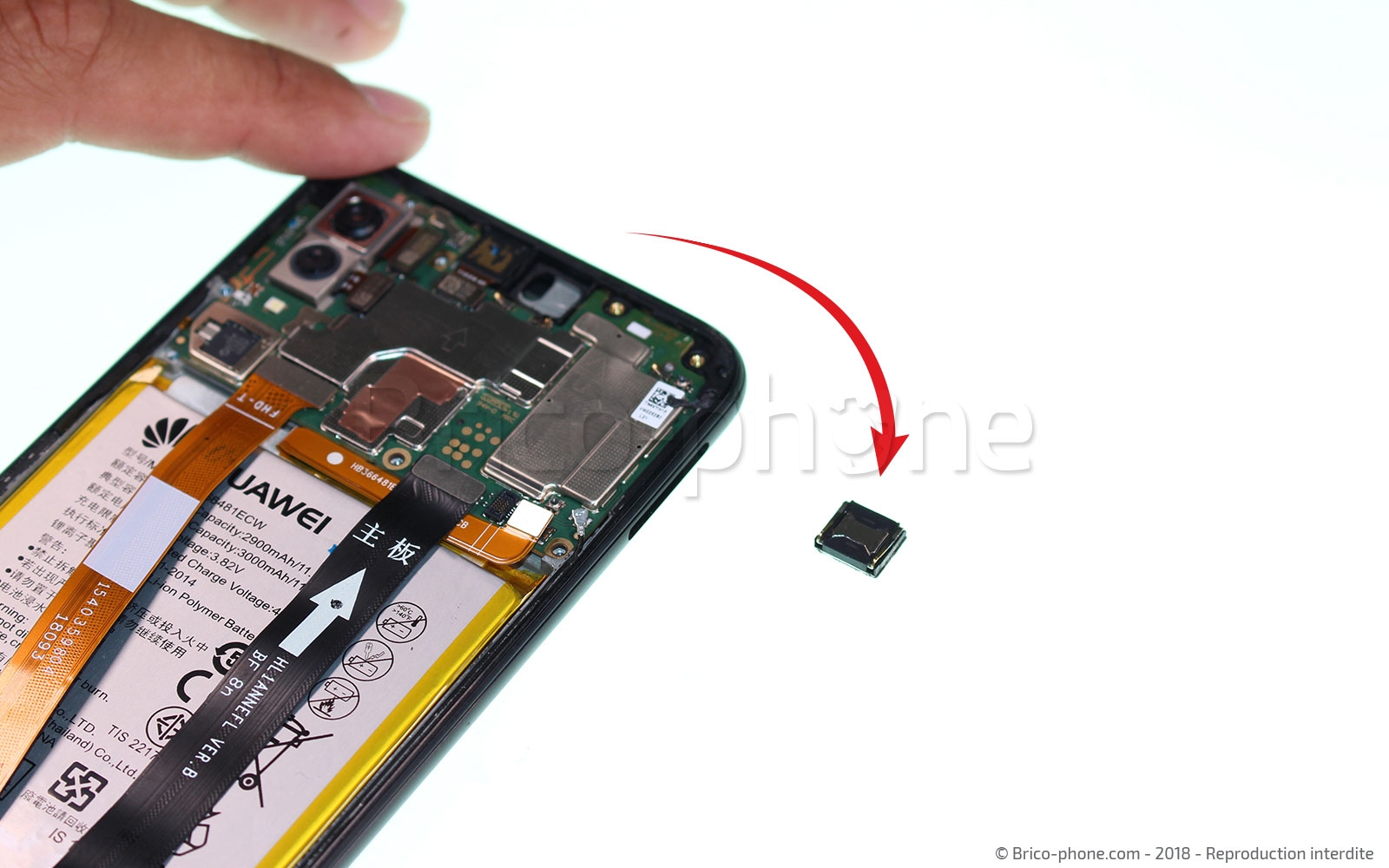 Changement du haut-parleur interne  sur P20 lite photo 3