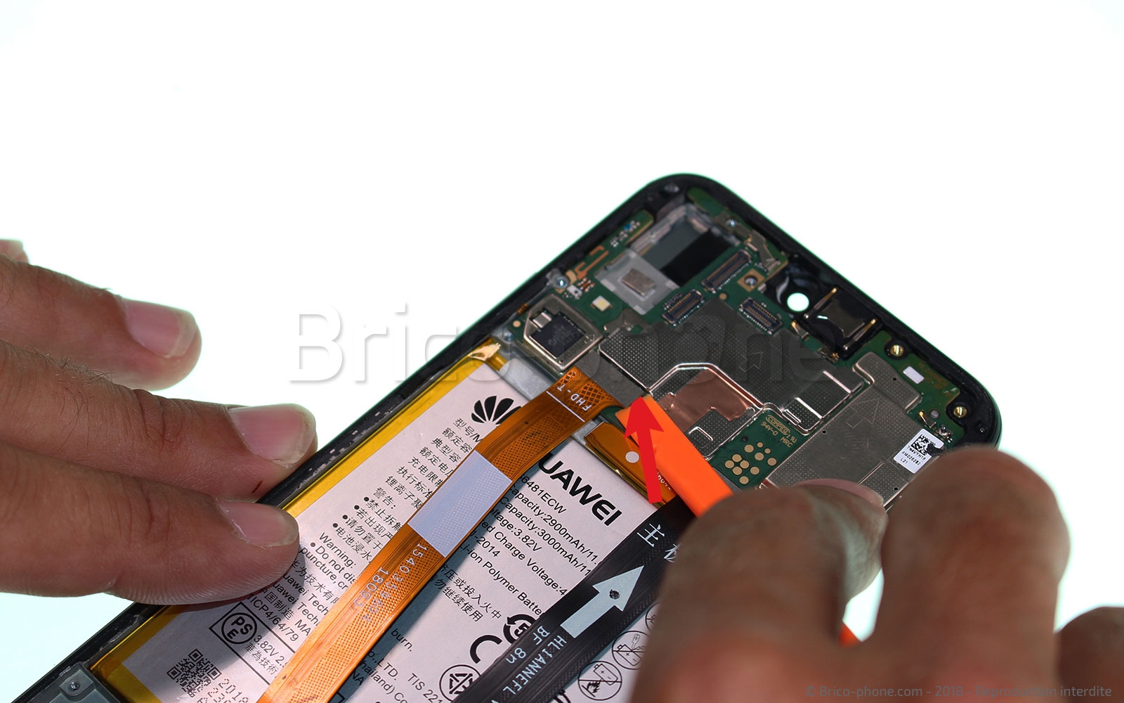 Changement d'écran (vitre+châssis+batterie) sur P20 lite photo 1