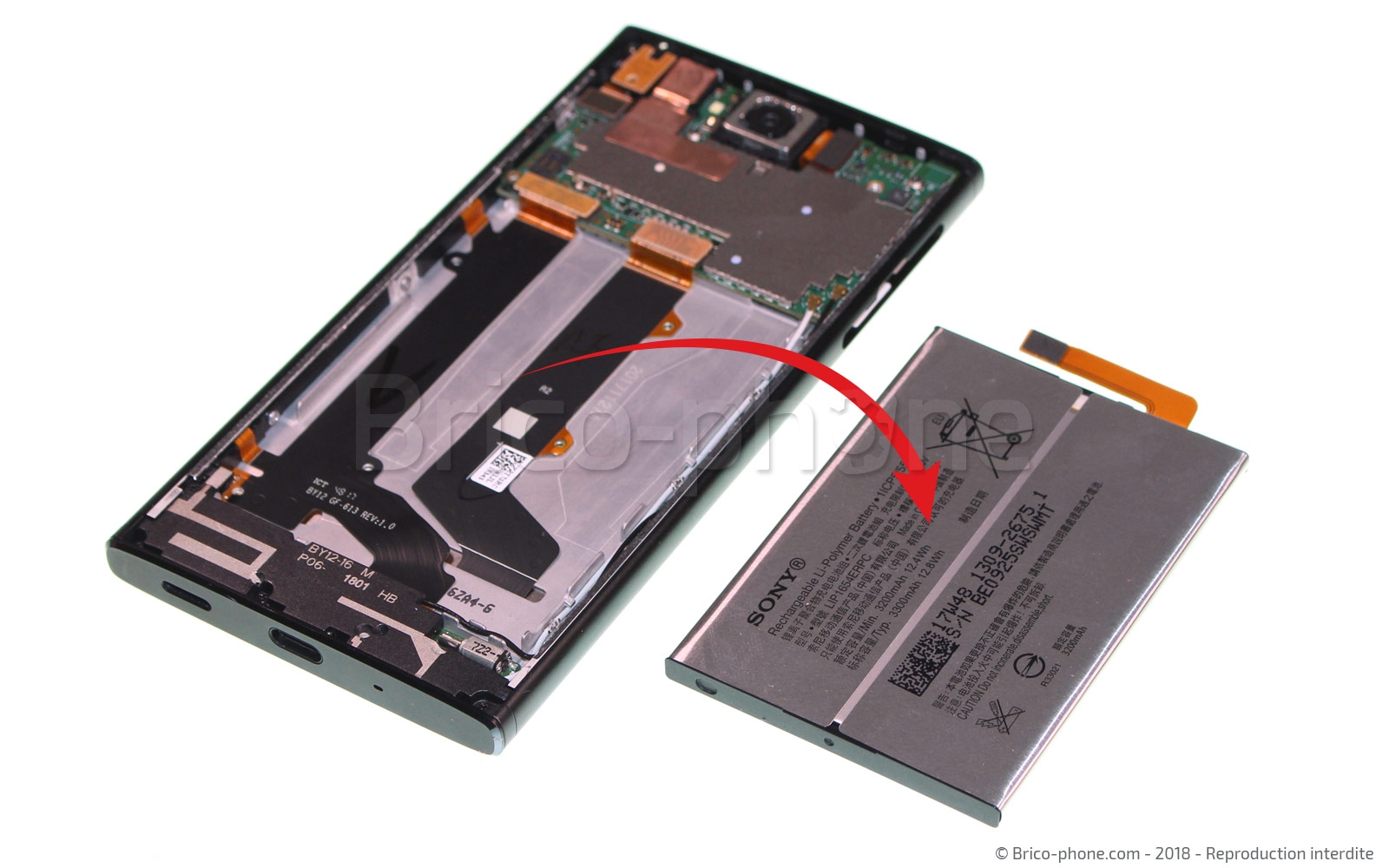 Changement de batterie sur Xperia XA2 - XA2 Dual photo 4