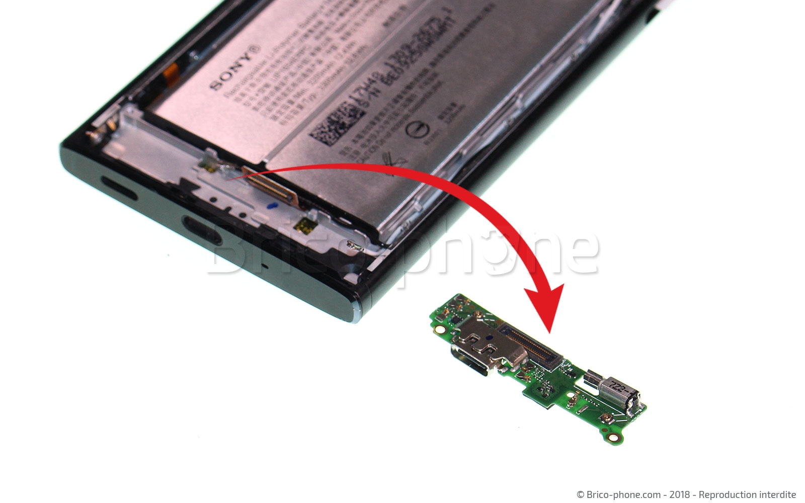 Changement du connecteur de charge sur Xperia XA2 - XA2 Dual photo 2