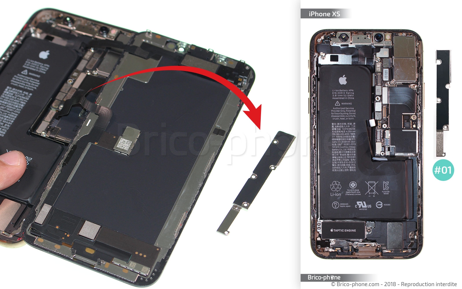 Changement d'écran (vitre+OLED) sans éléments prémontés sur iPhone XS photo 2