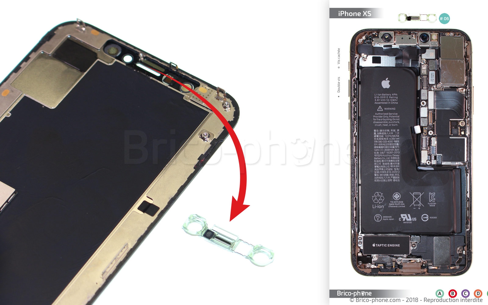 Changement d'écran (vitre+OLED) sans éléments prémontés sur iPhone XS photo 3