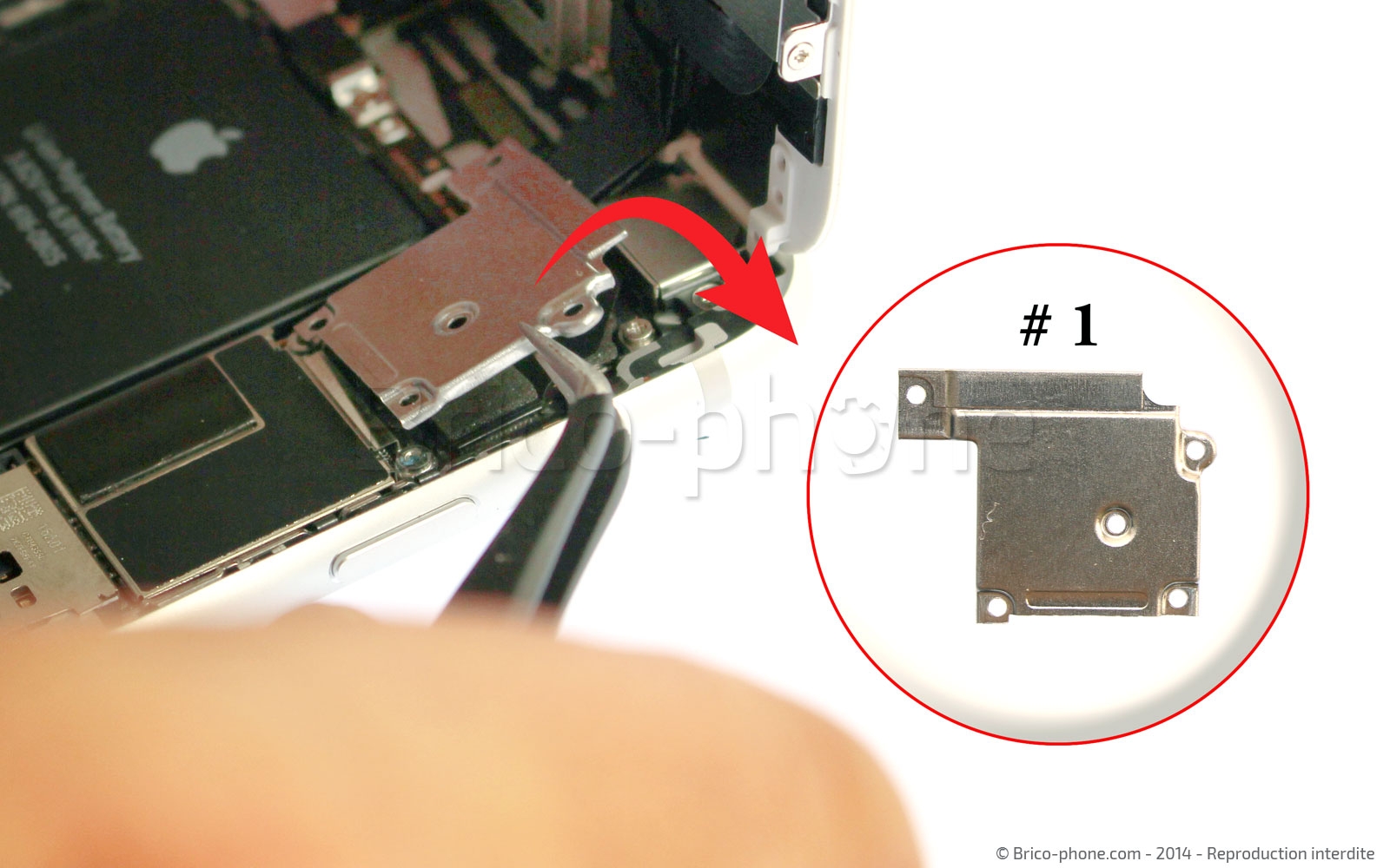 Changement d'antenne réseau (WiFi-GPS-Bluetooth) sur iPhone 6 photo 3