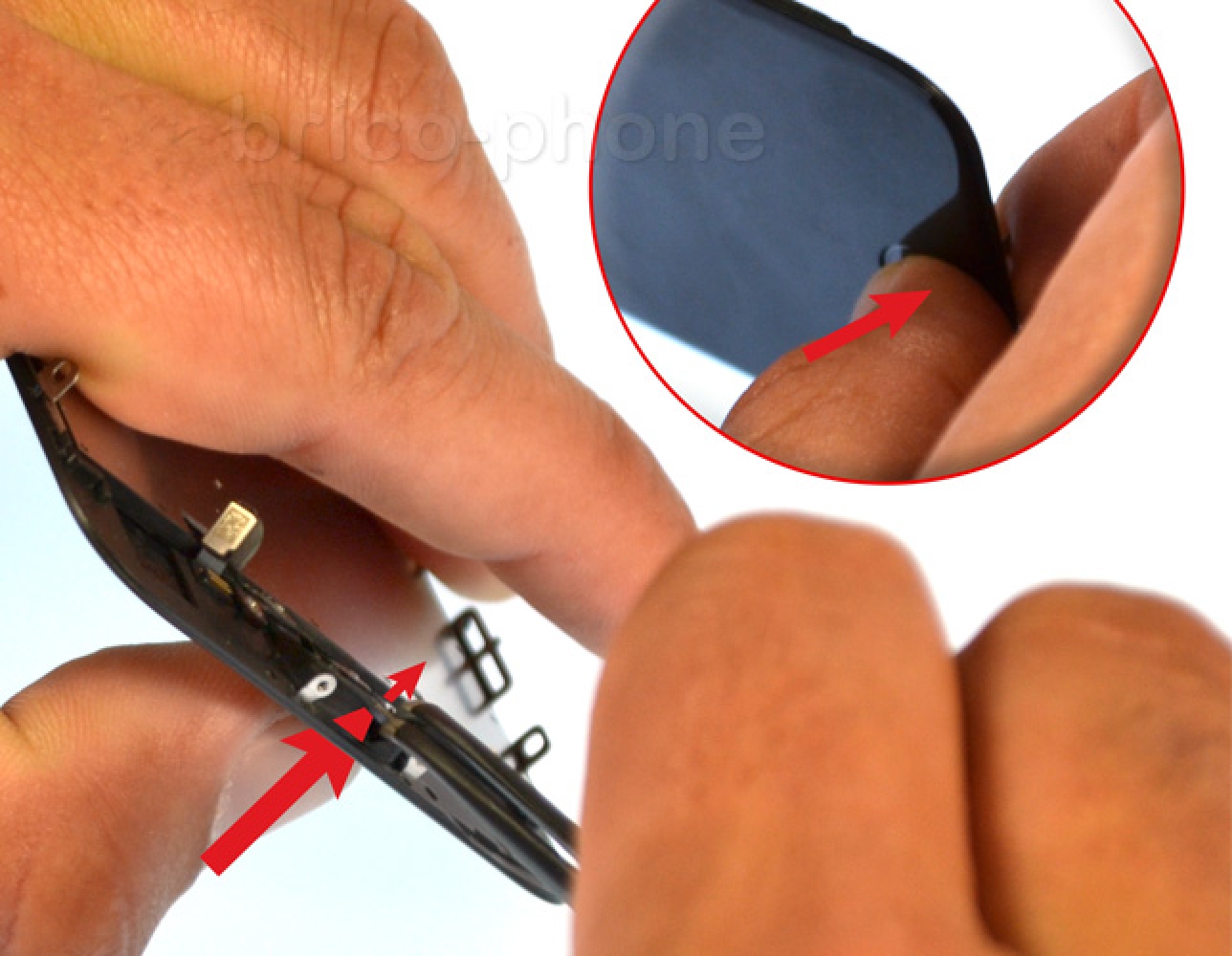 Changement d'écran complet pré-monté (châssis+vitre+LCD) sur iPhone 6S photo 3