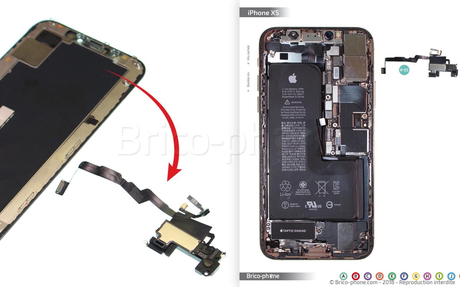 Changement du haut-parleur interne sur iPhone XS photo 2