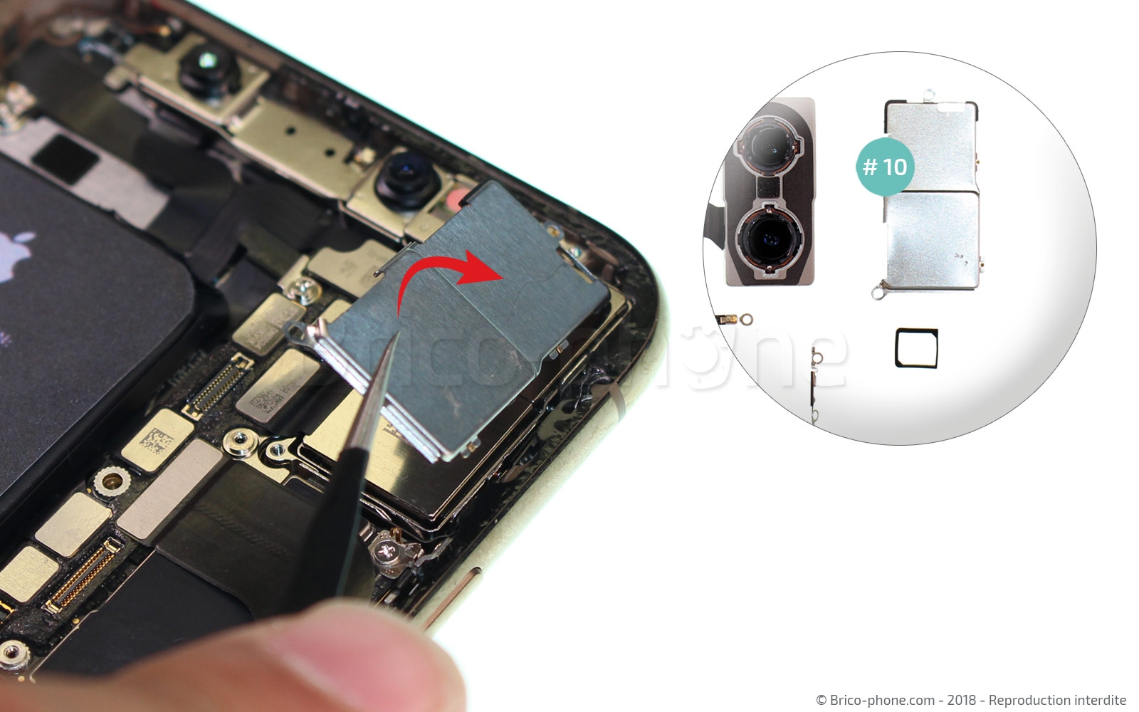 Changement de double caméra arrière sur iPhone XS photo 3