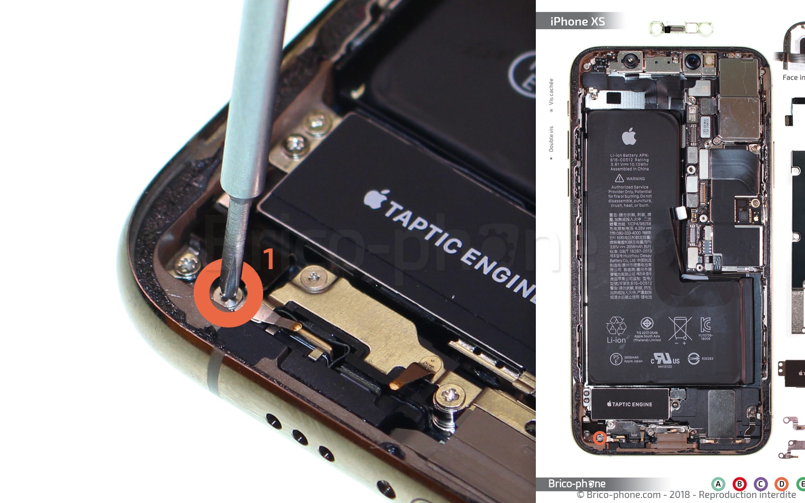 Changement du connecteur de charge sur iPhone XS photo 2