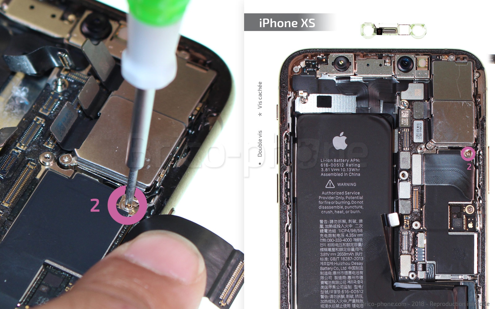 Changement du connecteur de charge sur iPhone XS photo 2