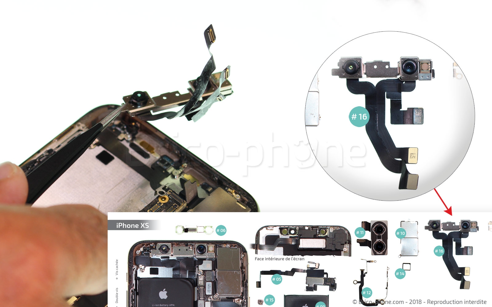 Changement du connecteur de charge sur iPhone XS photo 2