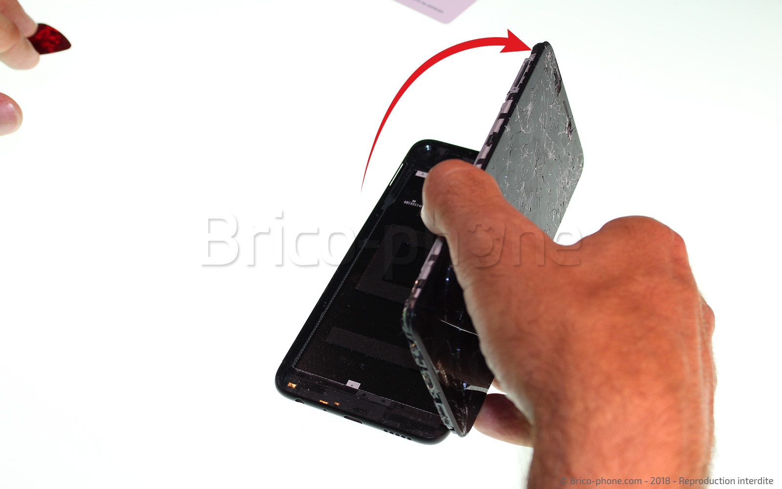 Changement de coque arrière avec lecteur d'empreintes sur P Smart 2018 photo 3