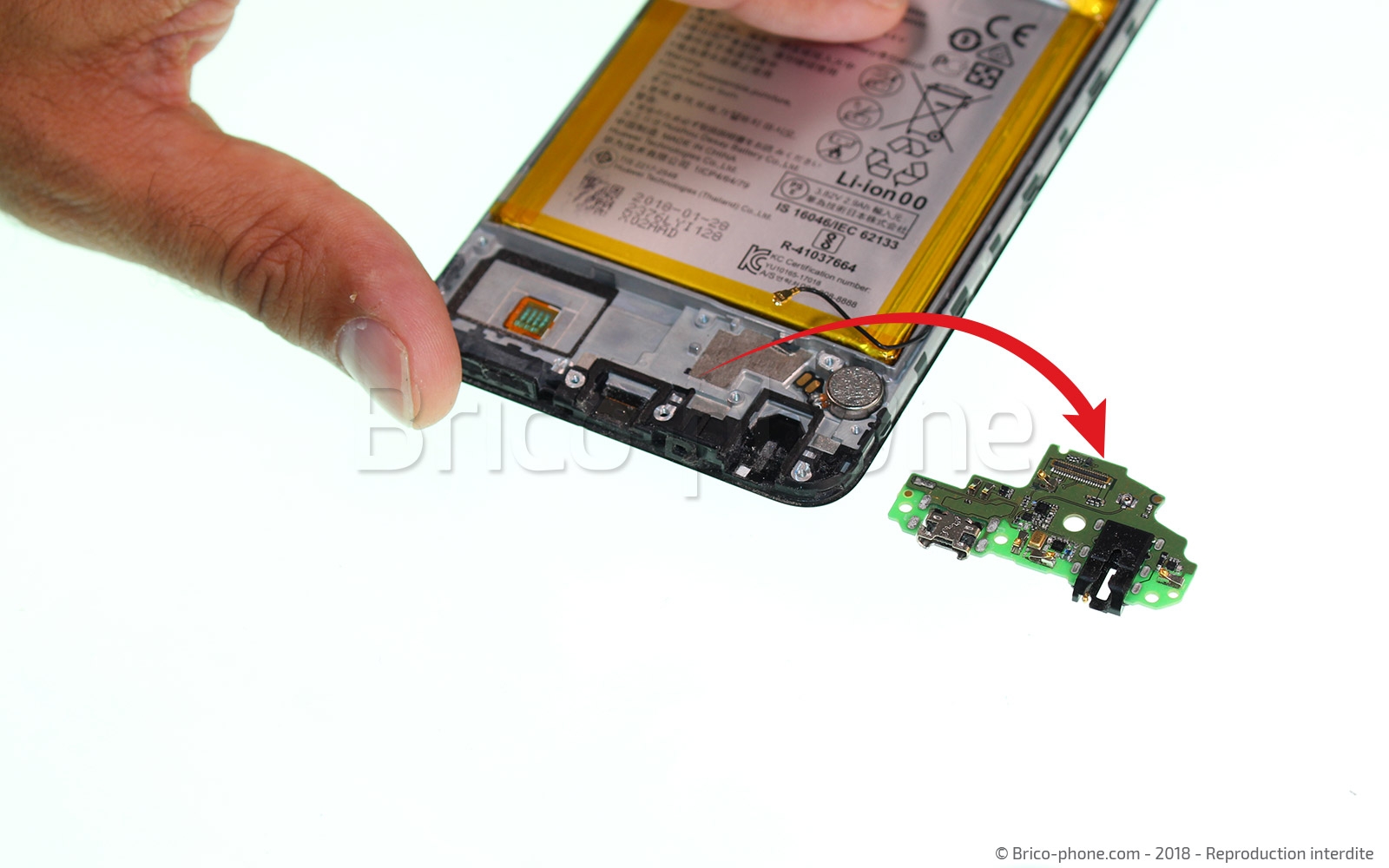 Changement d'écran (vitre+LCD) sur P Smart 2018 photo 2