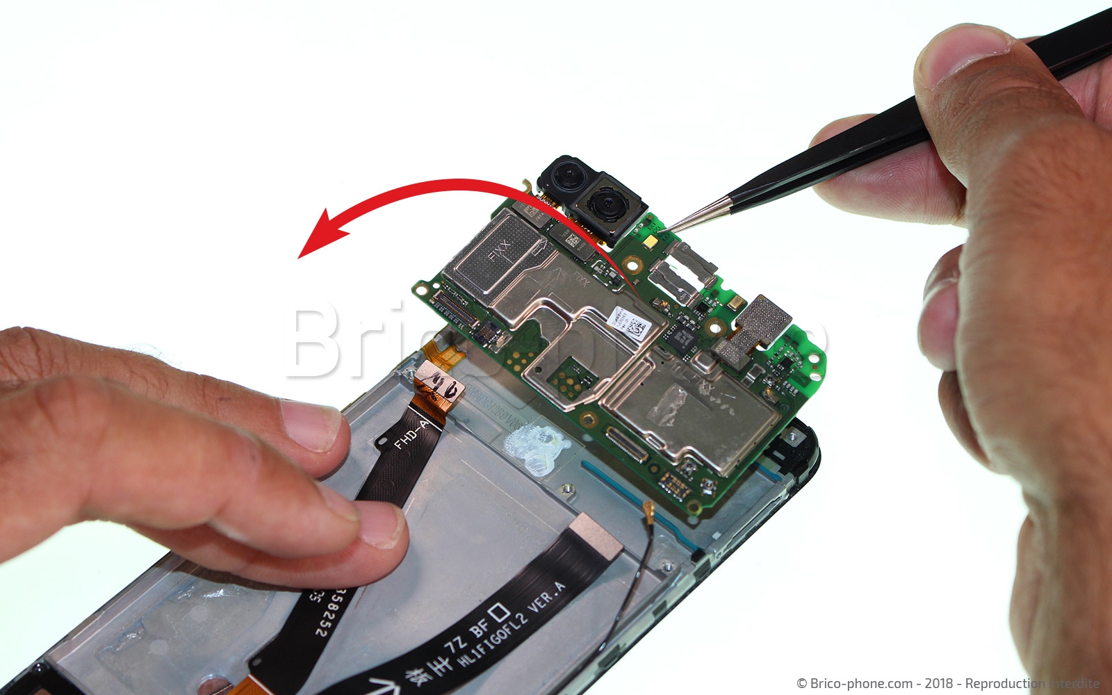 Changement d'écran (vitre+LCD) sur P Smart 2018 photo 2