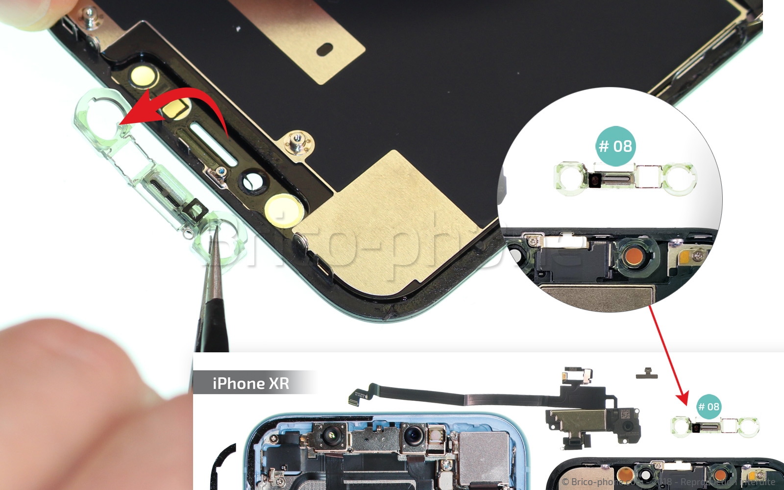 Changement de l'écran (vitre + LCD + Plaquette) sur iPhone XR photo 4
