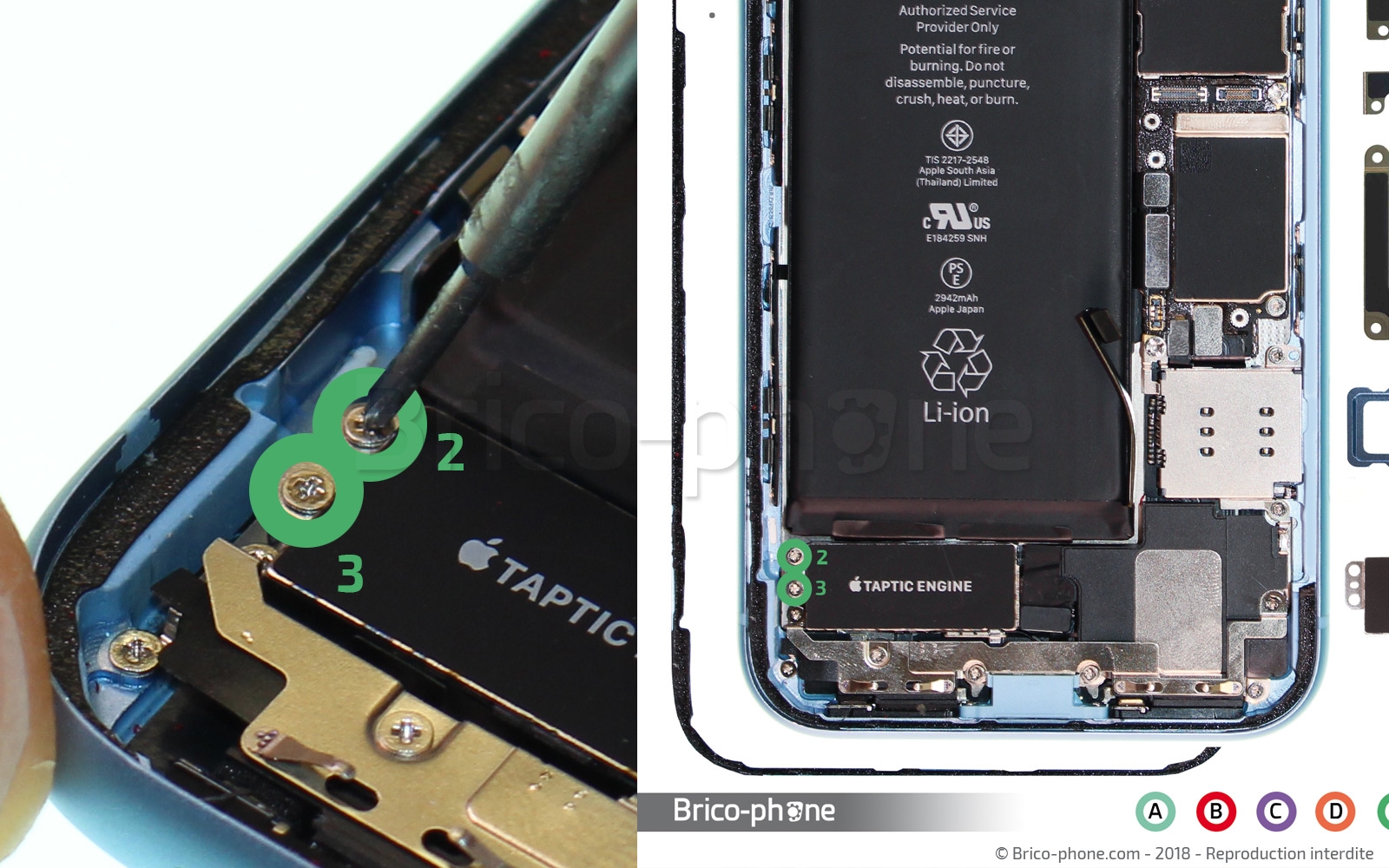 Changement du vibreur Taptic Engine sur iPhone XR photo 4