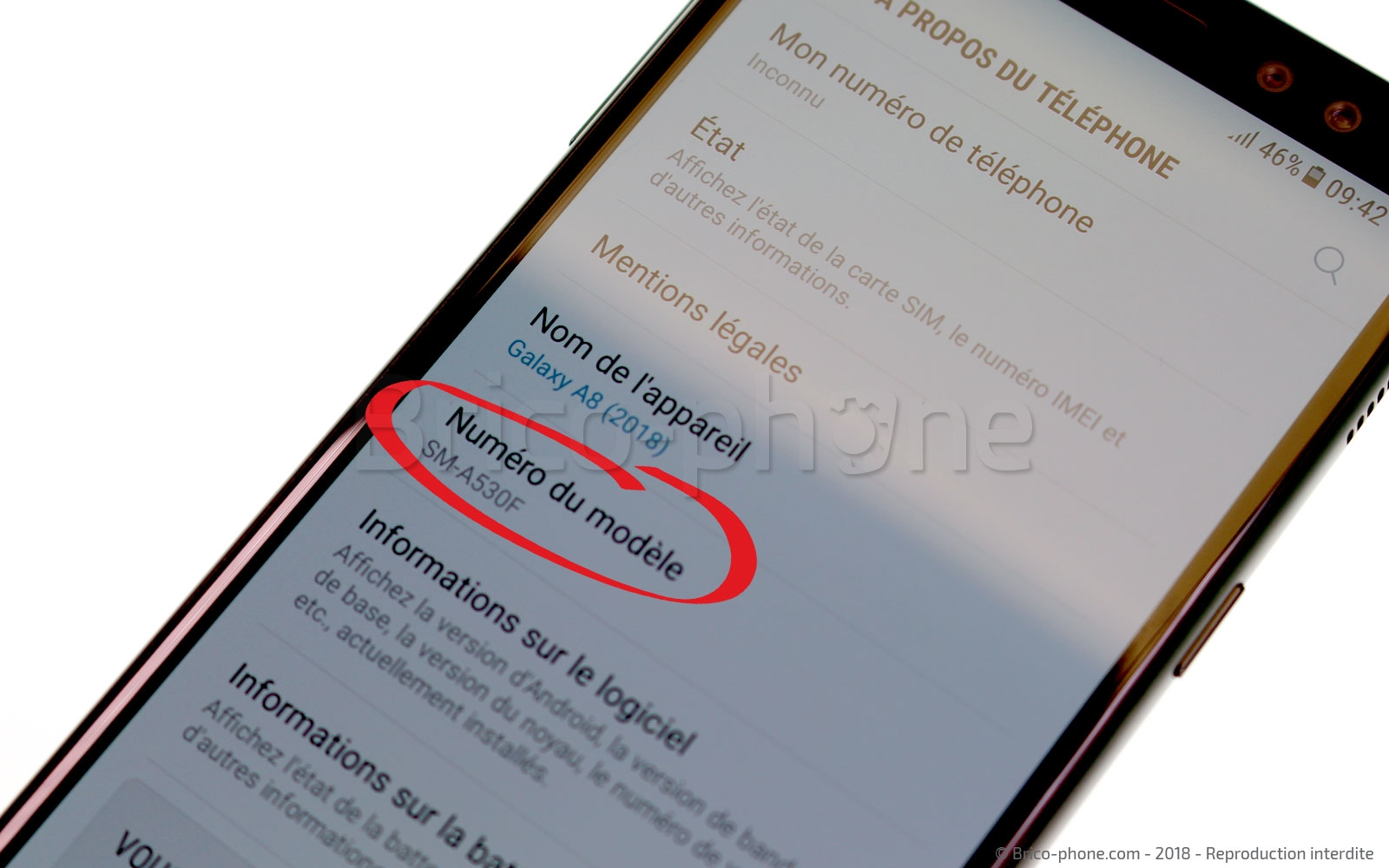 Changement des caméras avant sur Galaxy A8 2018 photo 1