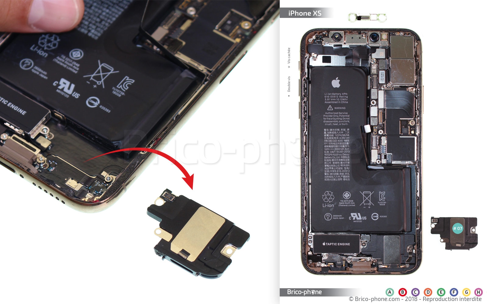 Changement du vibreur Taptic Engine sur iPhone XS photo 4
