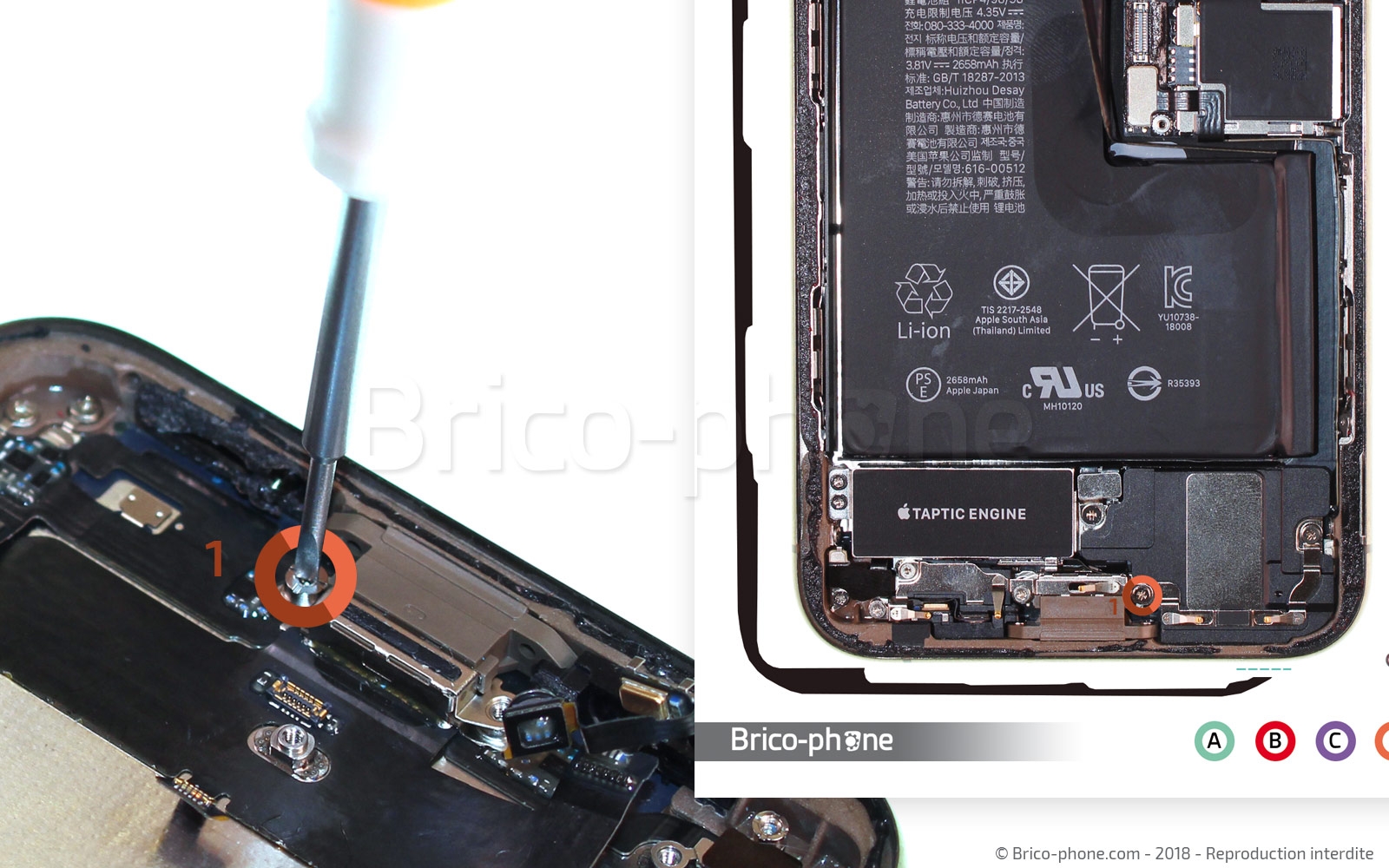 Changement de nappe volume et induction sur iPhone XS photo 3