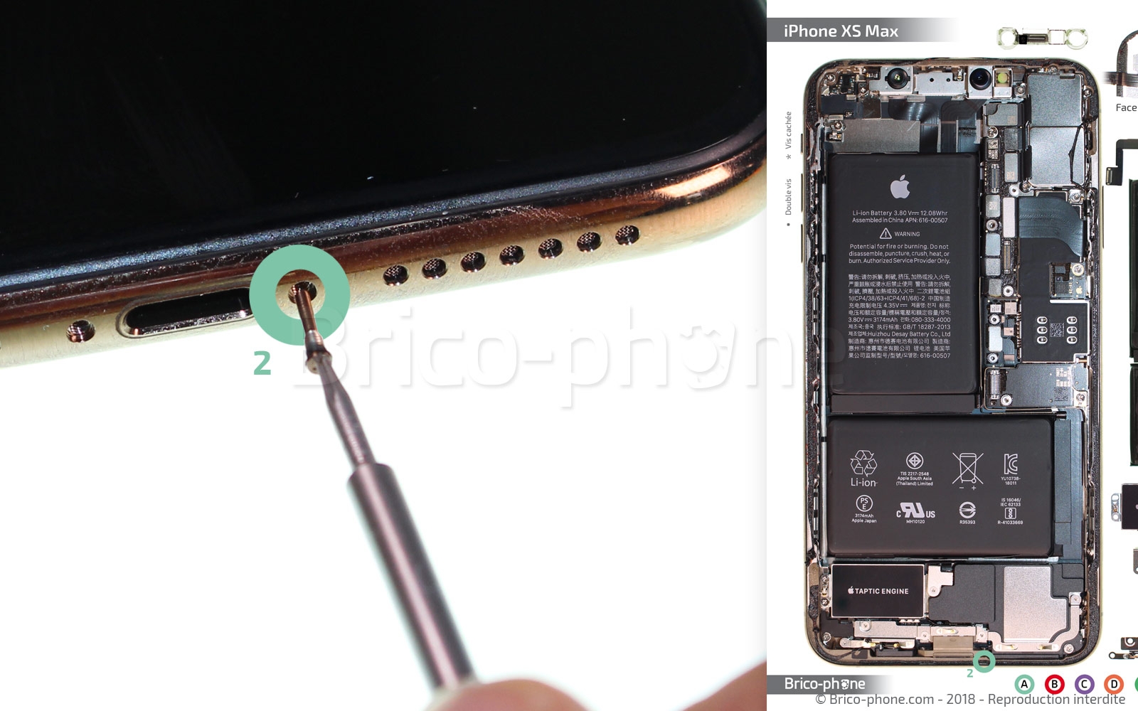 Changement du connecteur de charge sur iPhone XS Max photo 2