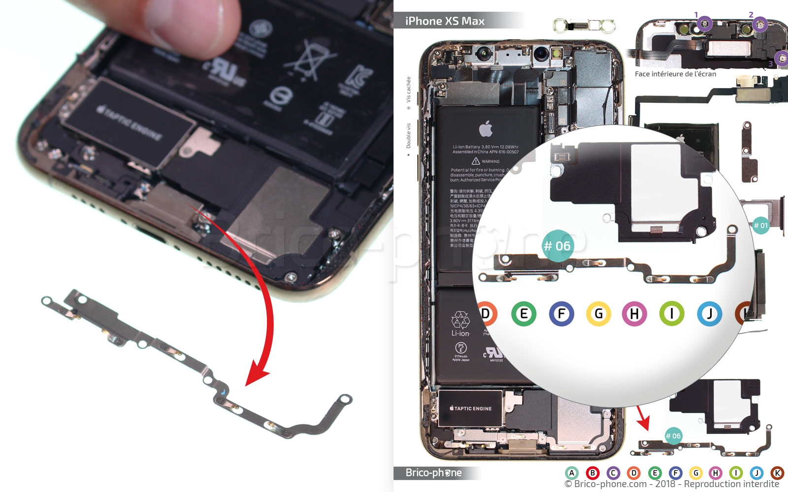Changement du connecteur de charge sur iPhone XS Max photo 3