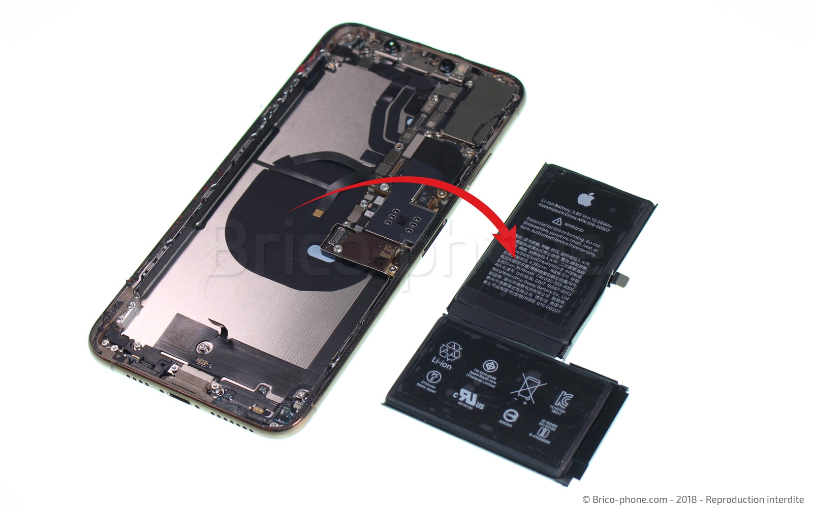 Changement du connecteur de charge sur iPhone XS Max photo 2