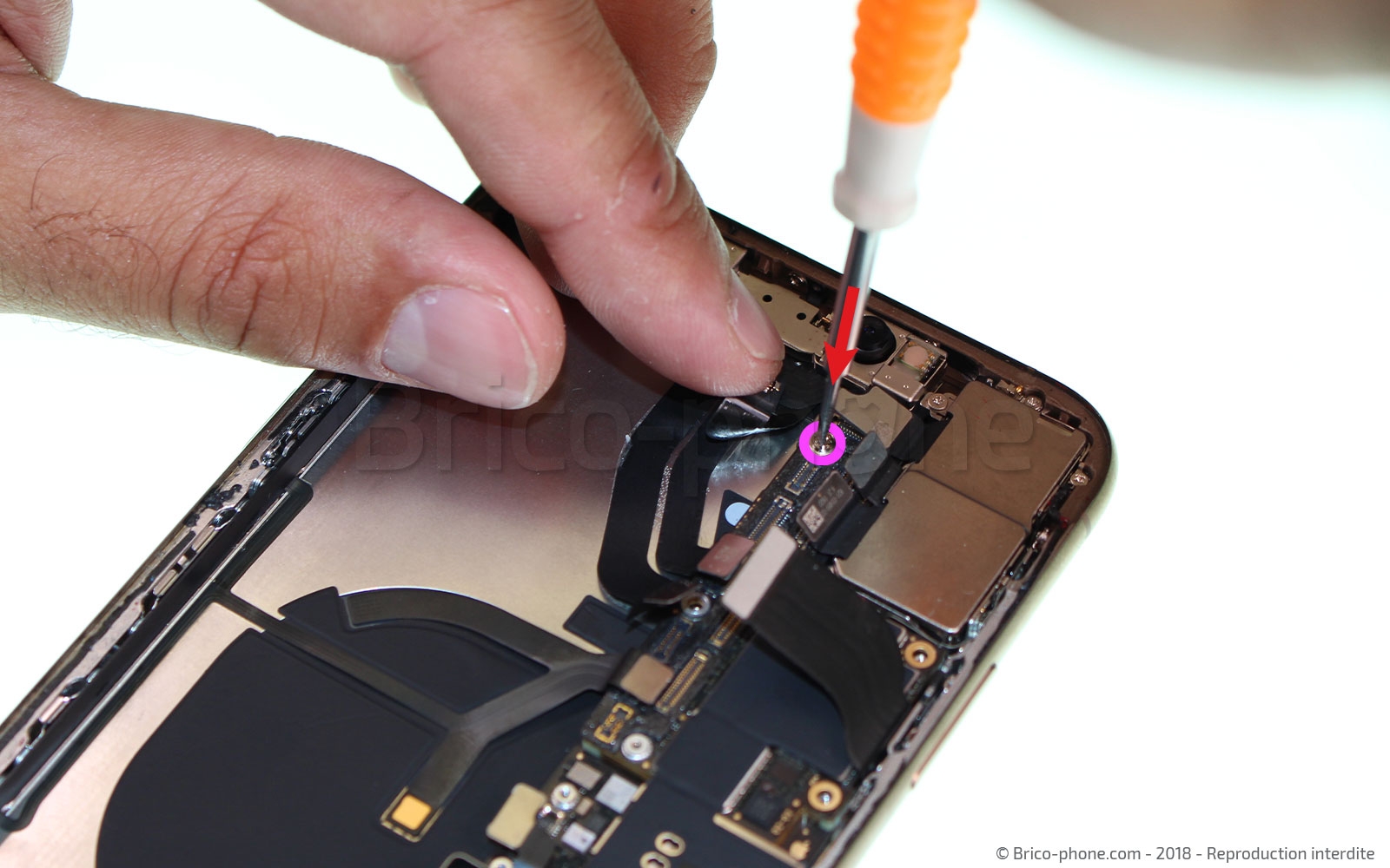 Changement du connecteur de charge sur iPhone XS Max photo 3