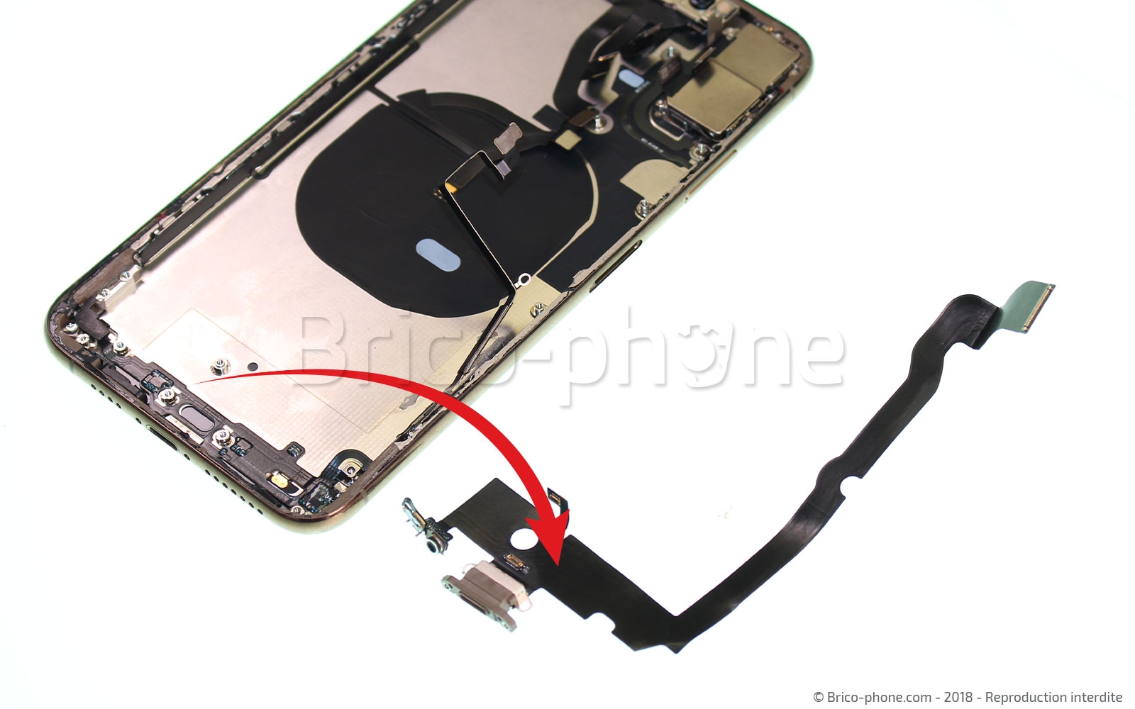 Changement du connecteur de charge sur iPhone XS Max photo 1