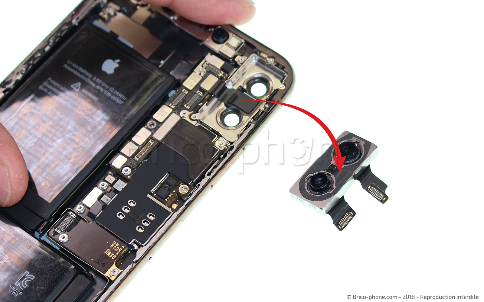 Changement de double caméra arrière sur iPhone XS Max photo 4
