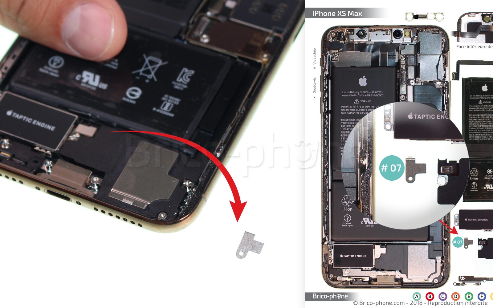 Changement du vibreur Taptic Engine sur iPhone XS Max photo 3