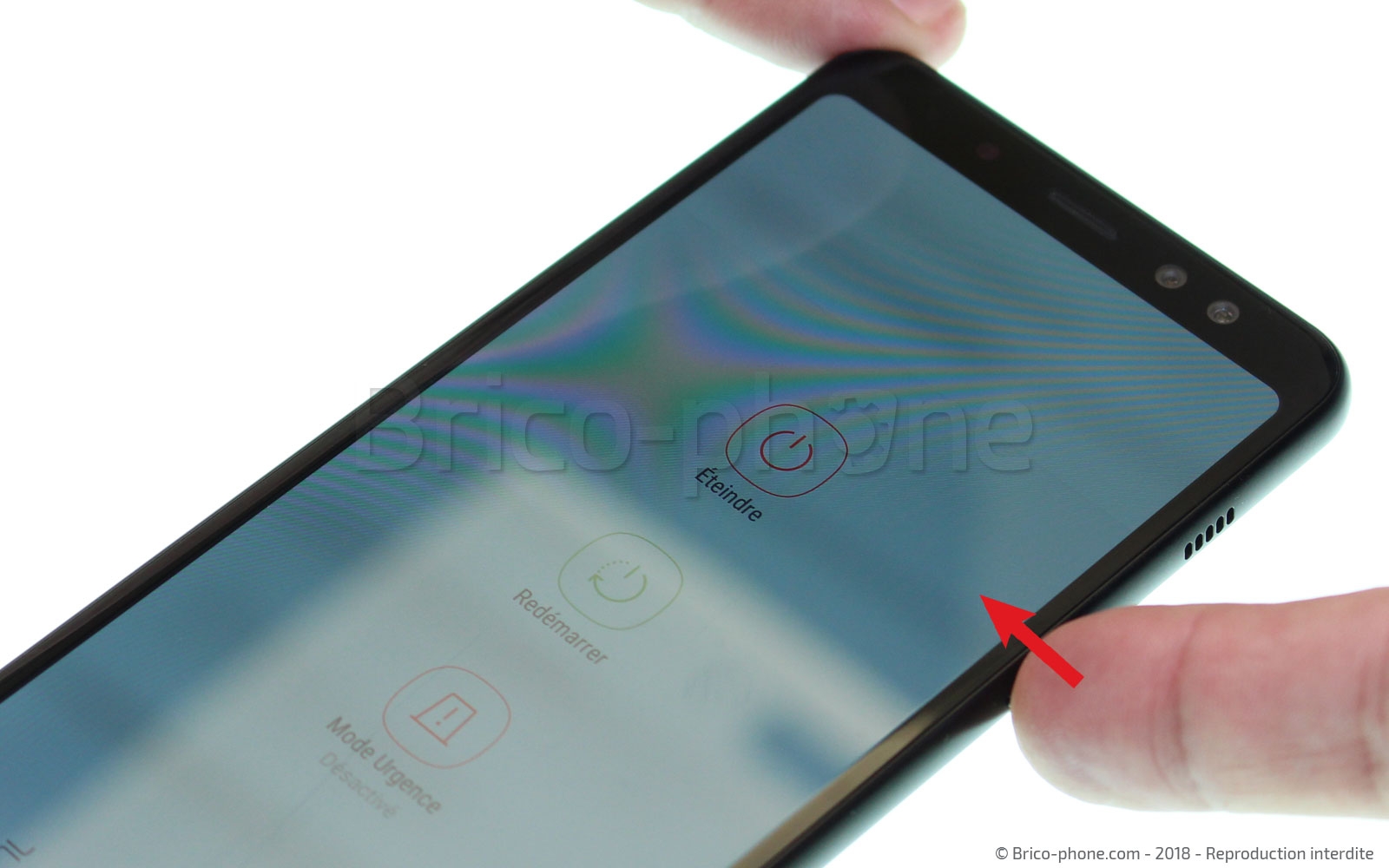 Changement du haut-parleur externe / antenne NFC sur Galaxy A8 2018 photo 1