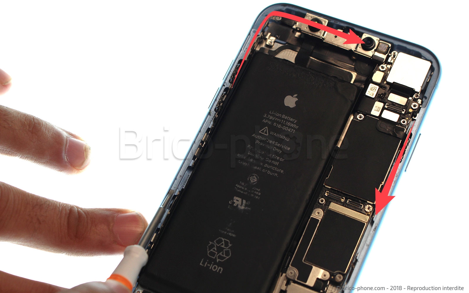 Changement d'écran complet pré-monté (châssis+vitre+LCD) sur iPhone XR photo 1