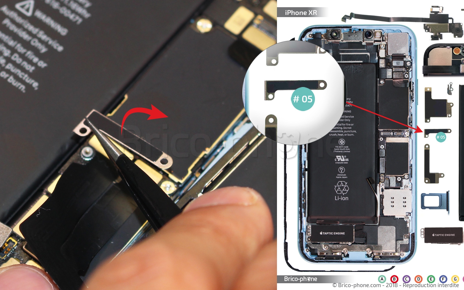 Changement du connecteur de charge sur iPhone XR photo 2