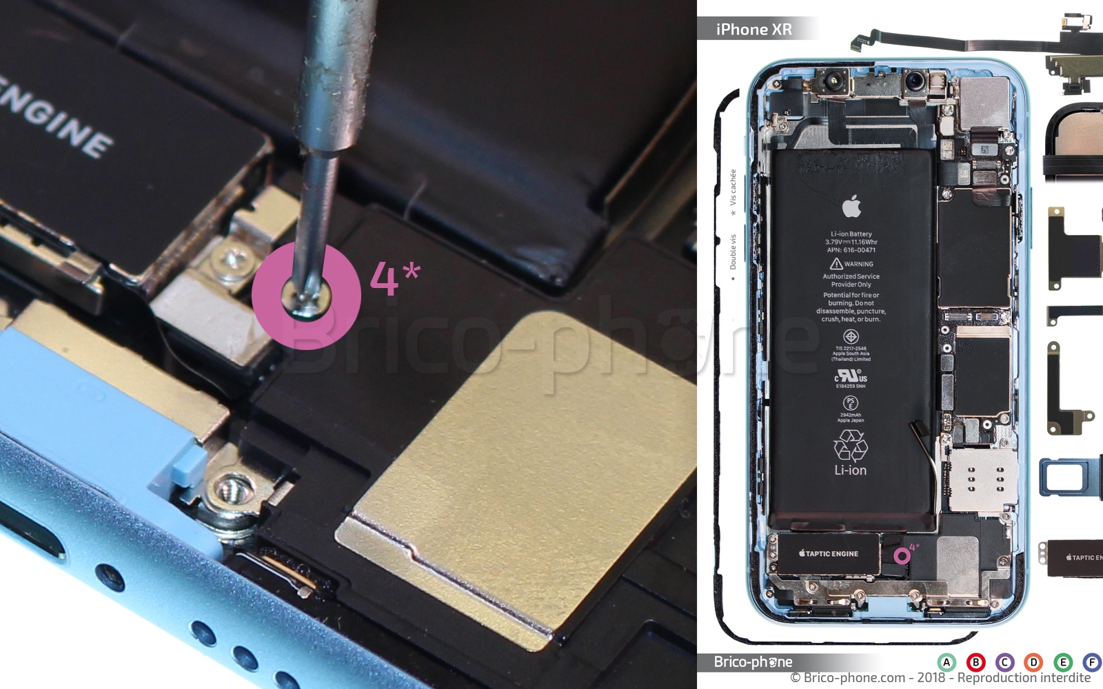 Connecteur De Charge Pour IPhone Xr (noir) - Marque GLOBALSTOCK - Neuf En Emballage