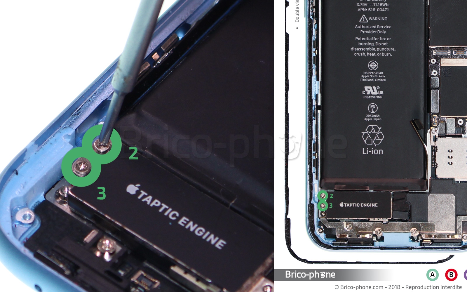 Changement du connecteur de charge sur iPhone XR photo 3