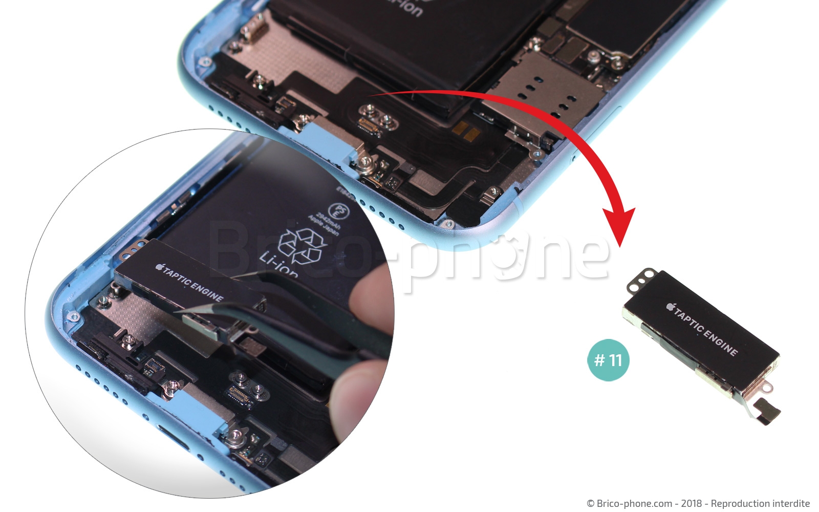 Changement du connecteur de charge sur iPhone XR photo 2