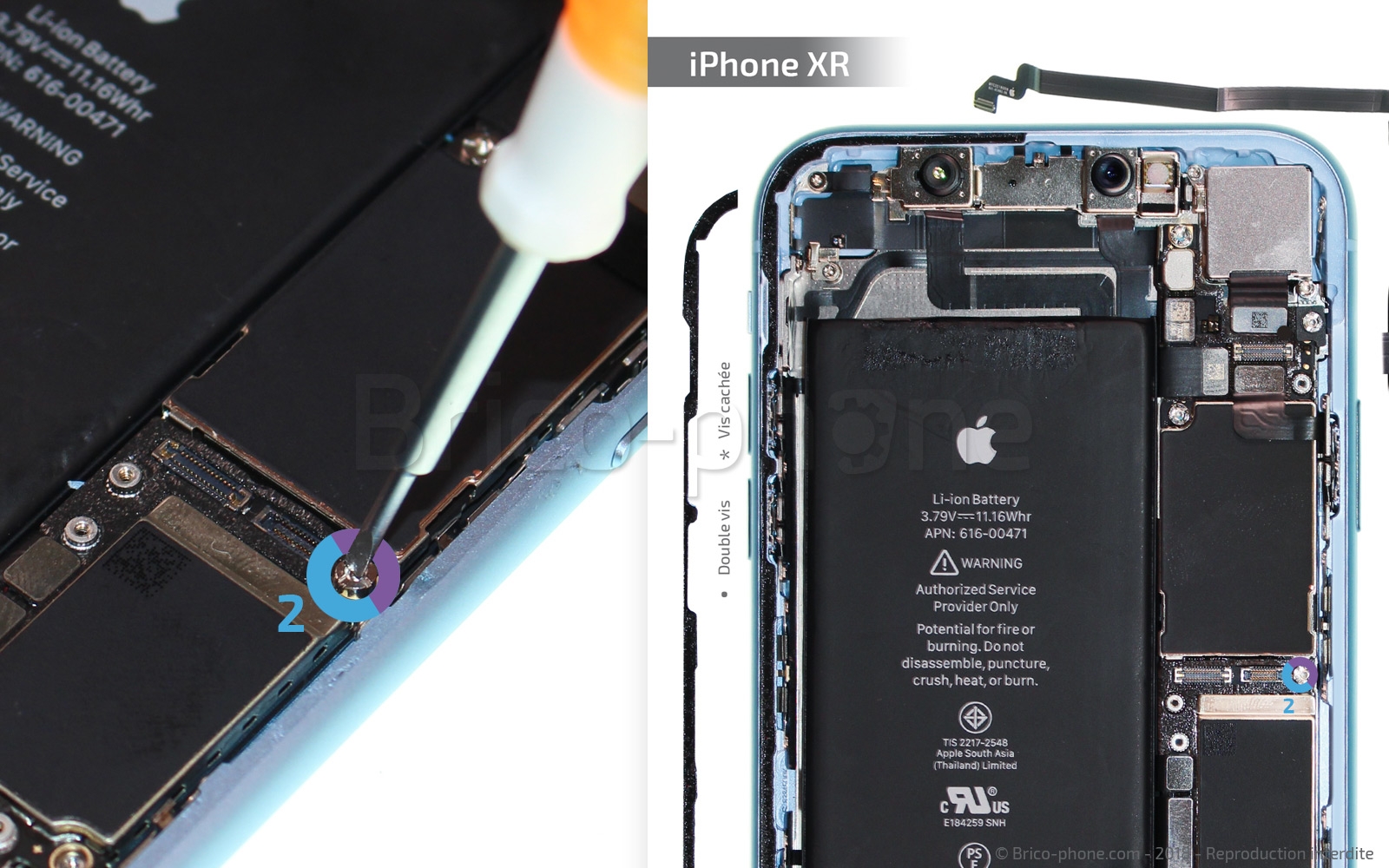 Changement du connecteur de charge sur iPhone XR photo 3