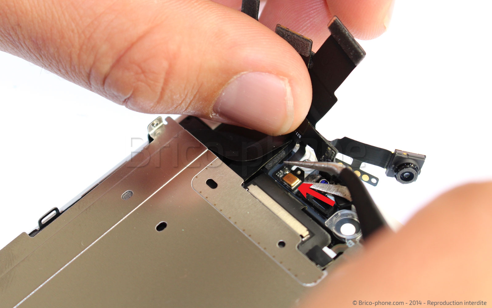 Changement de nappe caméra avant Facetime sur iPhone 6 photo 2