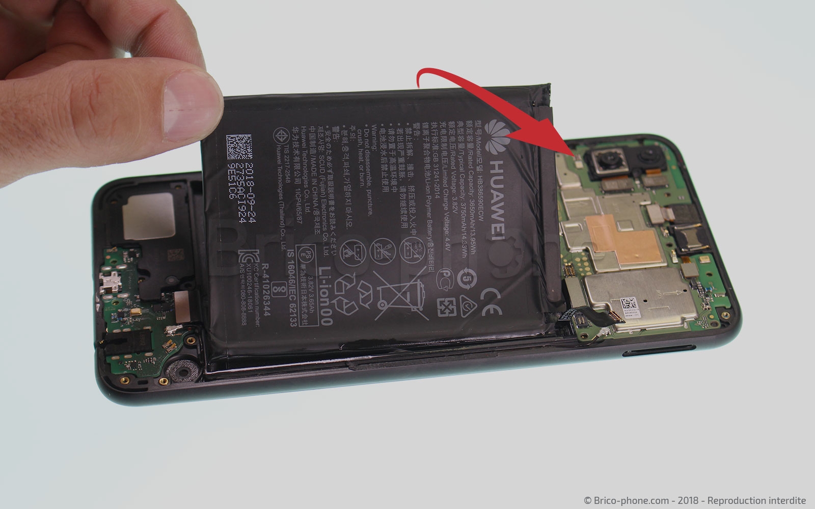 Changement de batterie sur Honor 8X photo 3